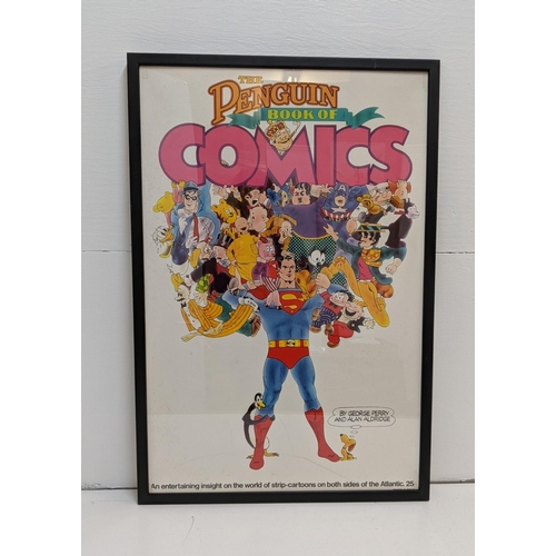 354 - Penguin Book of Comics original advertising poster, 30 in x 20 in, framed, Designed by Alan Aldridge... 