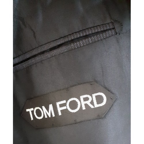 75 - Tom Ford-An O'Connor gent's navy cotton and silk blend suit jacket, never worn (bearing tailor's rem... 