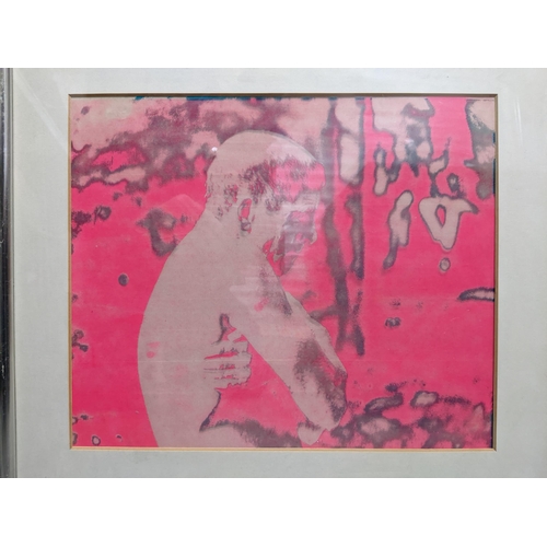 199 - Mike Bourne - The Swimmer '68 - a group of three silkscreen prints with acrylic effects, depicting B... 