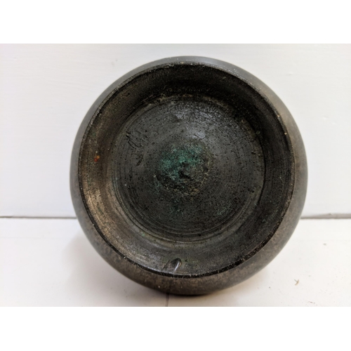 205 - A Chinese brass Lota pot with a flared rim and of bulbous form, on a raised rim
Location:R2.5