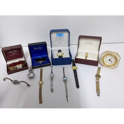 165 - A selection of ladies and gents quartz wristwatches to include Rotary, Ted Baker, Pulsar, Infinite, ... 