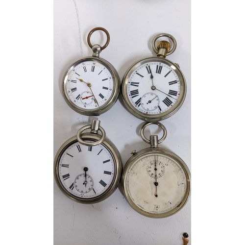 248 - Four late 19th/early 20th century pocket watches to include two military issue watches, location:CAB... 