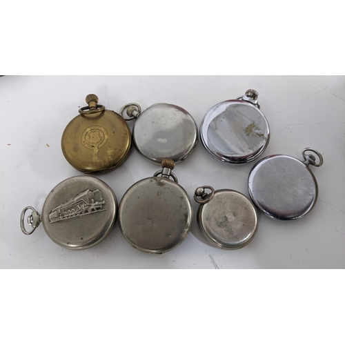 249 - Seven early 20th century open faced pocket watches to include a Smiths Empire and others, Location:T