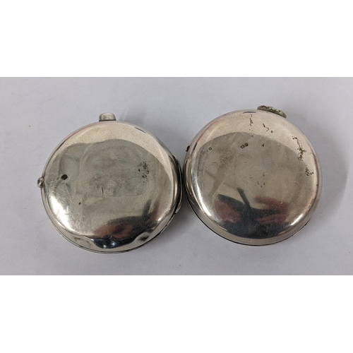 253 - Two silver outer cases for pocket watches to include one hallmarked London 1837, 78.3g
Location:CAB1