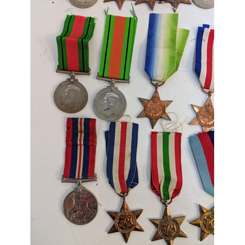 294 - WWII medals to include Defence, British war and Stars, Location:STAIRS