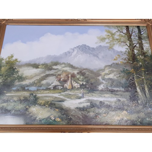 362 - A quantity of late 19th and 20th Century watercolours and oils to include a frameless oil on board o... 