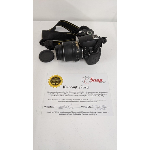 211 - A Nikon D60 Digital Camera fully refurbished with DX 18-55m lens to include card & battery, Location... 