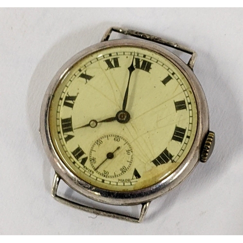 232 - An early 20th century Buren silver cased trench watch, Location:CAB2