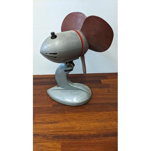 263 - A vintage metal and rubble Sofly fan working, needs wiring
Location: G