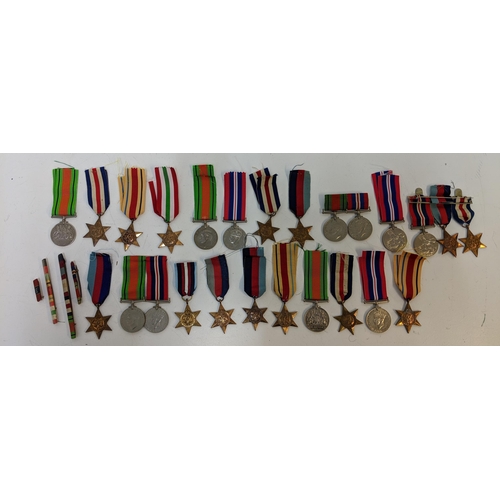 293 - WWII medals to include Defence, British war and Stars, Location:STAIRS