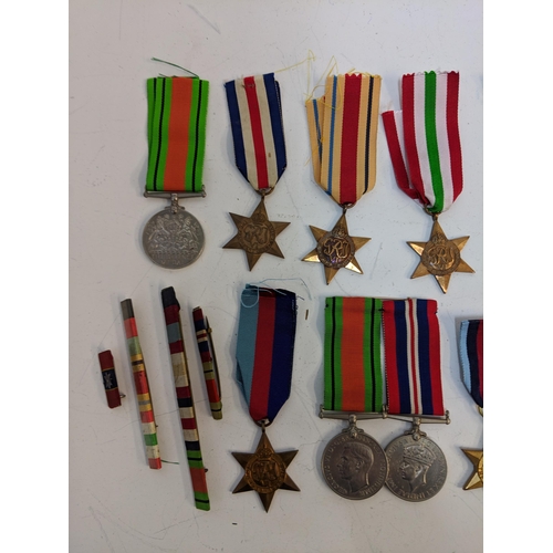 293 - WWII medals to include Defence, British war and Stars, Location:STAIRS