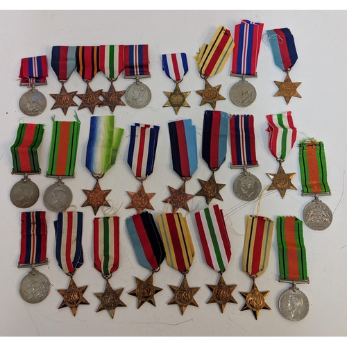 294 - WWII medals to include Defence, British war and Stars, Location:STAIRS