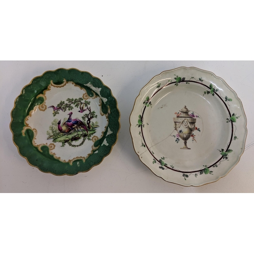 304 - Seven pieces of late 19th century Royal Worcester to include a dish, a blue and white plate, a salve... 