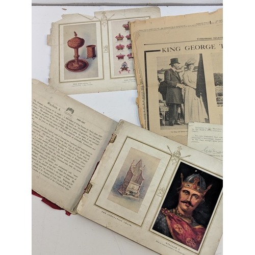 306 - Printed ephemera from 1930s and 1950s to include details about the Queens Coronation, a leaflet abou... 