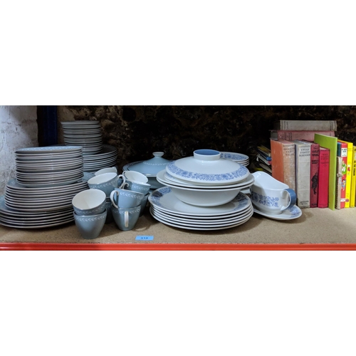 310 - A mixed lot of ceramics and books to include a Royal Doulton Aegon part dinner service, along with a... 