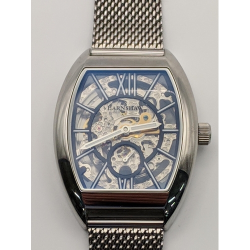 70 - A Thomas Earnshaw automatic gents skeleton wrist watch on a mesh strap
Location:CAB6