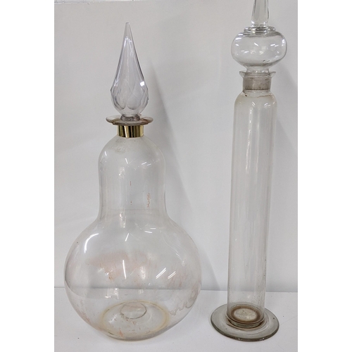 81 - Two Victorian apothecary chemist glass jars A/F 
Location:BWR