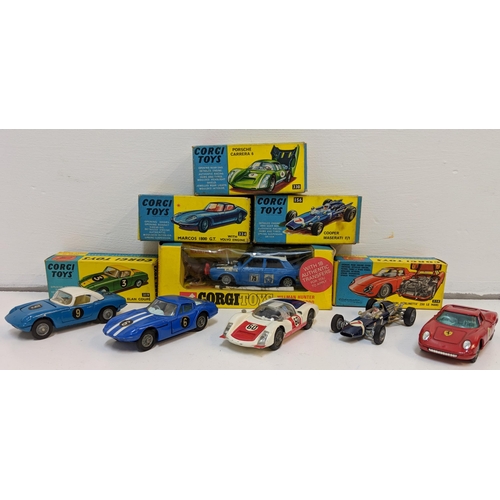 153 - Diecast Corgi toys, all boxed to include a Hillman Hunter with a kangaroo, a Cooper Maserati F/1 (15... 