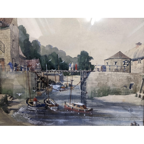 187 - K H Panter ARIBA, FRSA - Porlock Weir, watercolour. signed lower right, Bristol Savages exhibition l... 