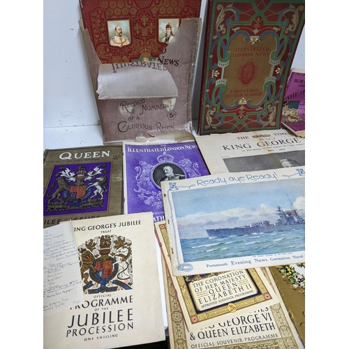 193 - A collection of periodicals, newspapers, programmes and magazines of royal memorabilia from Queen Vi... 