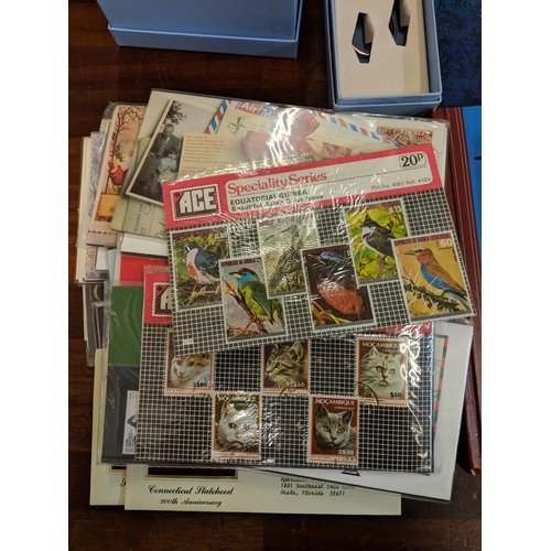 314 - Collectables to include mint stamps, stamps from around the world, pictures, Newbridge silver plated... 