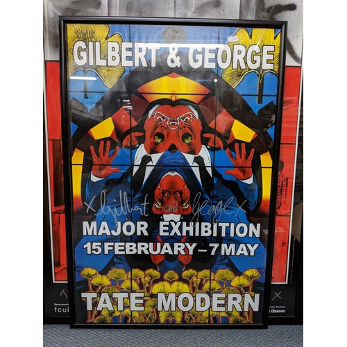 395 - Three modern posters advertising Gilbert & George Exhibitions, Dirty Words Pictures, Major Exhibitio... 