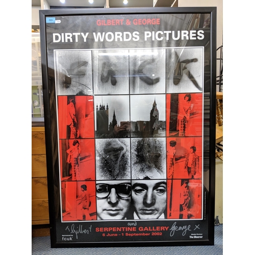 395 - Three modern posters advertising Gilbert & George Exhibitions, Dirty Words Pictures, Major Exhibitio... 