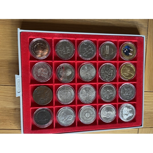 396 - A collection of over 450 coins housed in 12 Lidner stacking coin trays, English copper from 1797, to... 