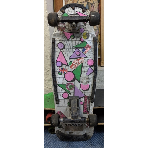 403 - Four skateboards, all decorated on the underside A/F, Location:LWF