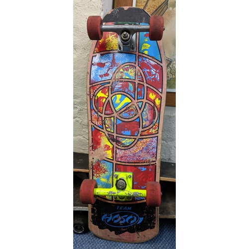 403 - Four skateboards, all decorated on the underside A/F, Location:LWF