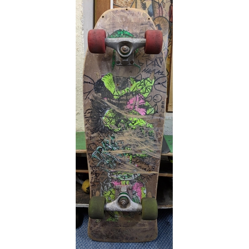 403 - Four skateboards, all decorated on the underside A/F, Location:LWF