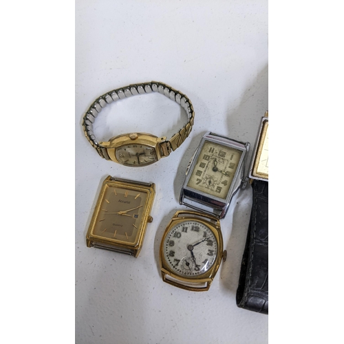 424 - Mixed wristwatches to include a 1930s gents chrome plated watch, Lanco, Citizen and others, Location... 