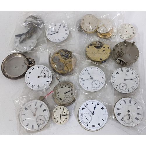 425 - A selection of wristwatches and pocket watch parts to include Garrard, Waltham, Tavannes and others,... 