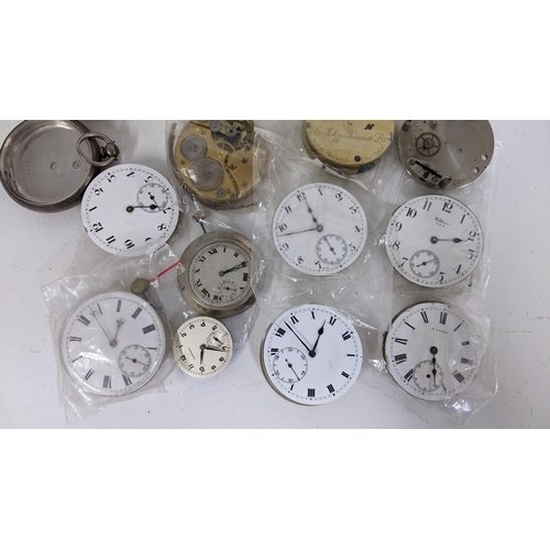 425 - A selection of wristwatches and pocket watch parts to include Garrard, Waltham, Tavannes and others,... 