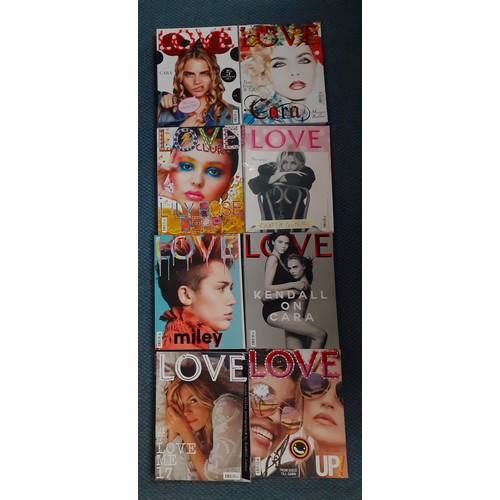 90 - A quantity of approximately 34 glossy 'Love' thick coffee table magazines of glamour, fashion, luxur... 