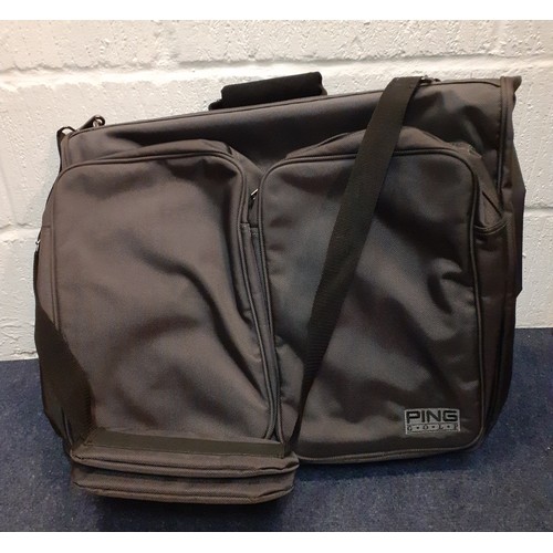 122 - A Ping golf grey suit carrier. Location:Rail