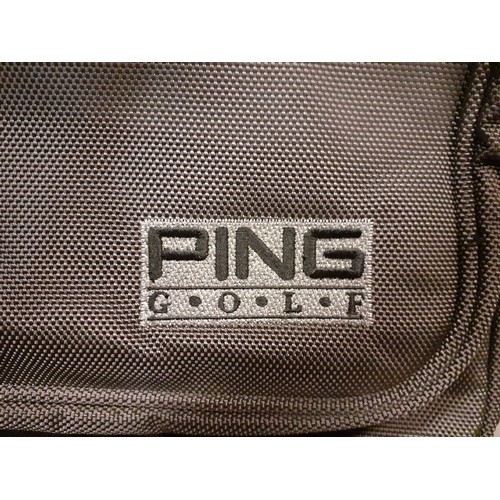 122 - A Ping golf grey suit carrier. Location:Rail