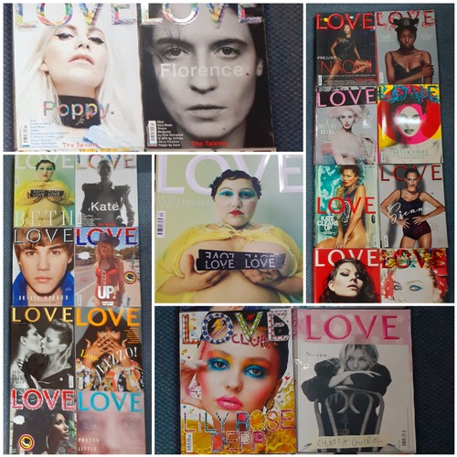 90 - A quantity of approximately 34 glossy 'Love' thick coffee table magazines of glamour, fashion, luxur... 