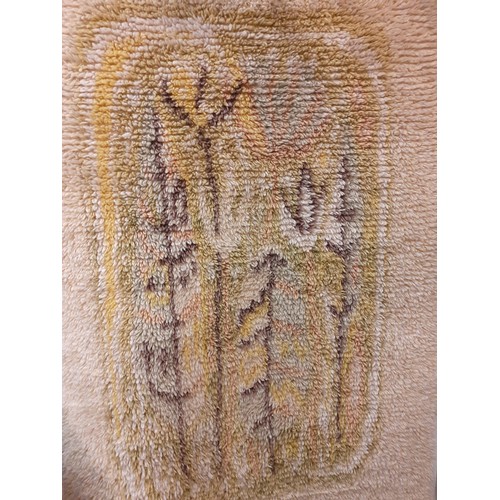 148 - A 1960's hand loomed cream ground Rya rug/wall tapestry in  'Fairy Tale Forest' designed by Aappo Ha... 