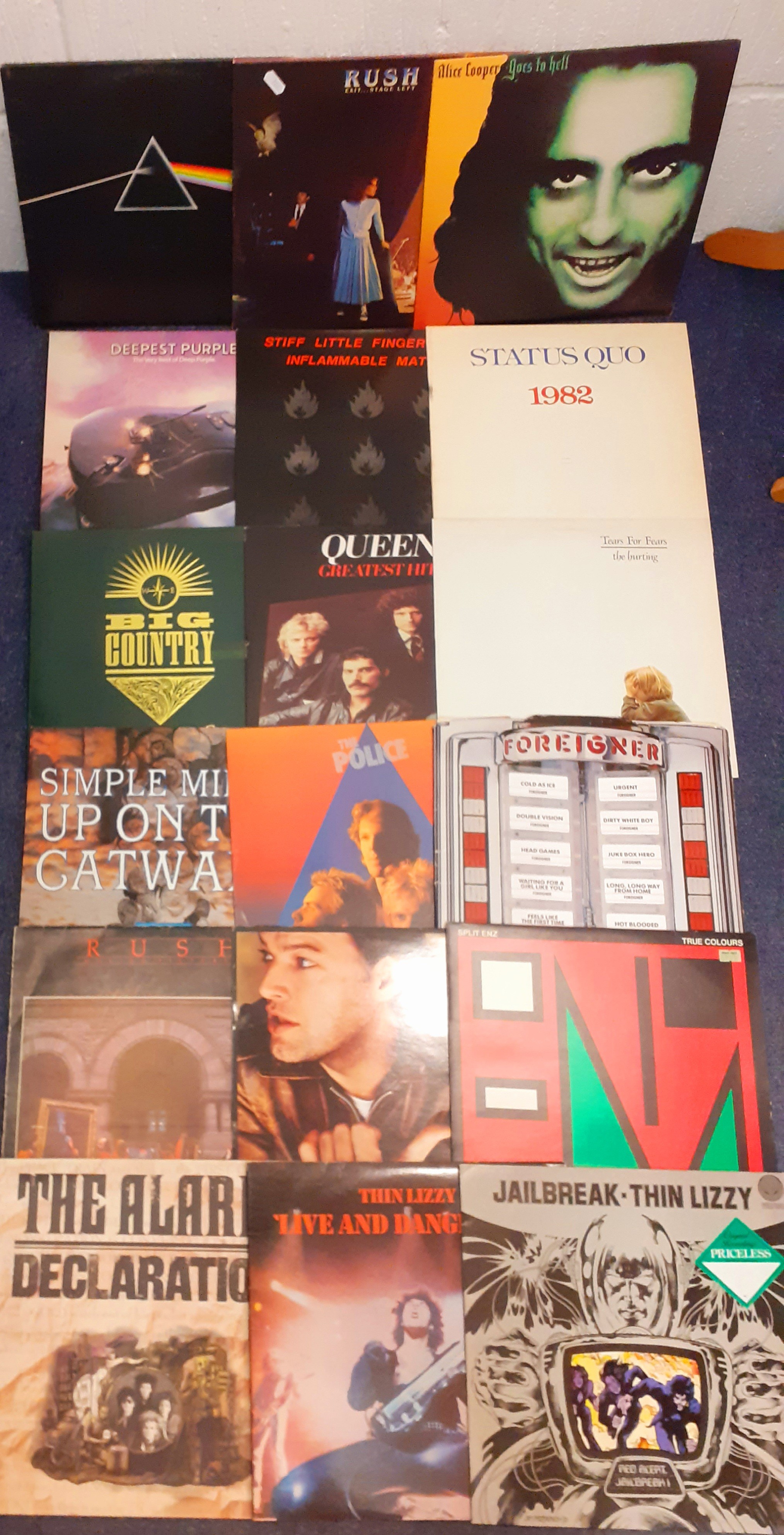 A quantity of LP's, mainly 1970's Rock albums and 45rpm single records ...