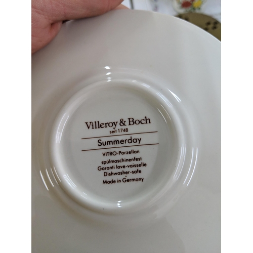 154 - Mixed china to include a Villeroy & Boch 'Summerday' part tea service, Wedgwood and various street a... 