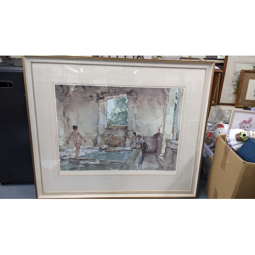 299 - A William Russell Flint signed print depicting ladies bathing, 67cm x 48cm, framed
Location:BWR