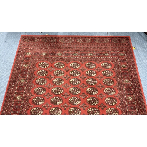 310 - A Royal Keshan Bokhara rug having elephant foot motifs and multiguard boarders, 241cm x 170cm
Locati... 