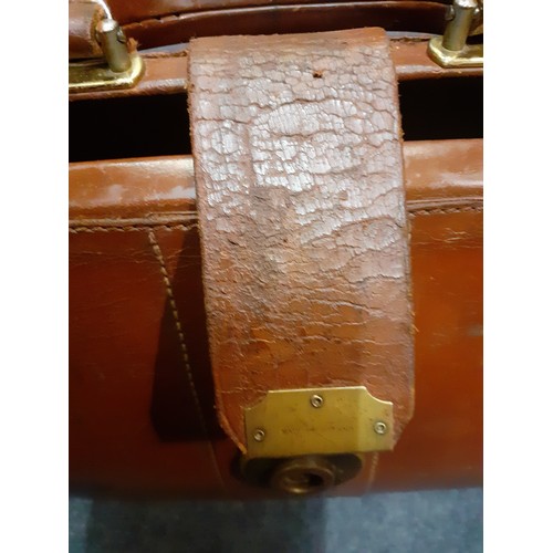 153 - A black Jacob leather briefcase together with two earlier brown leather briefcases Location:1.1