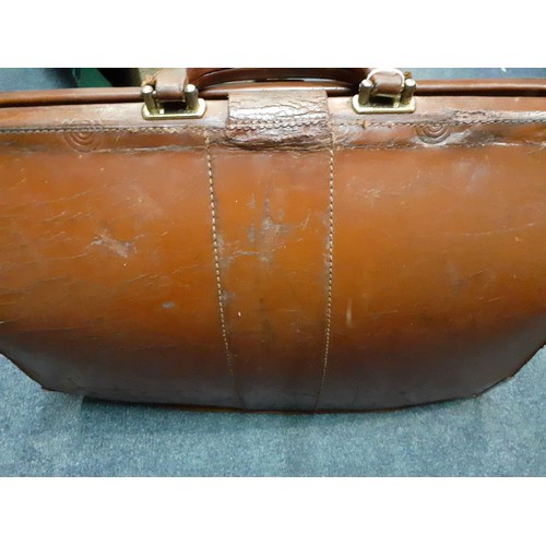 153 - A black Jacob leather briefcase together with two earlier brown leather briefcases Location:1.1