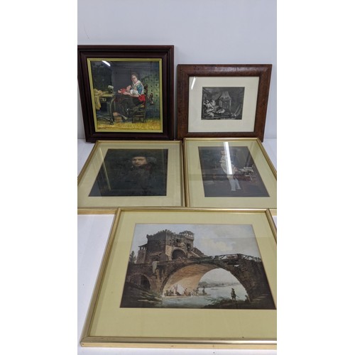 206 - This Lot Has been withdrawn

Mixed framed and glazed pictures to include a work by Andre Ellis and a... 