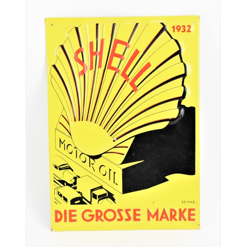 474 - A 1992 Continental Shell Motor Oil enamel sign, 'Die Grosse Marke' 1932, possibly limited edition, 3... 