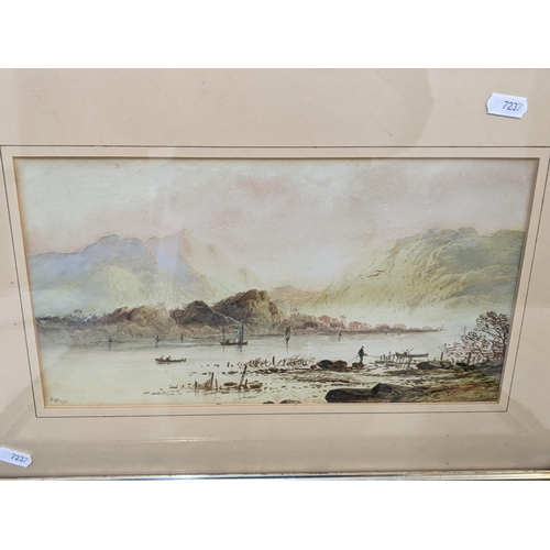 385 - A pair of gilt framed watercolours of mountain scenes by W Earp Location:BWR