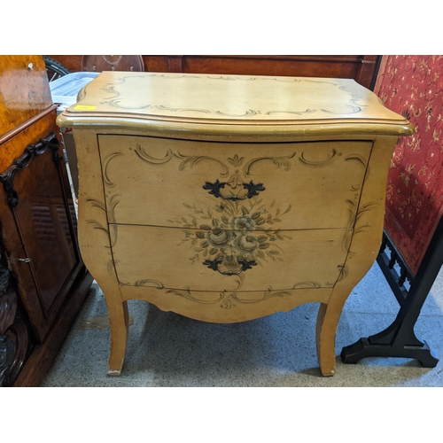 390 - A modern French style chest having serpentine front and two drawers, 78.5cm h x 72.5cm w
Location:G