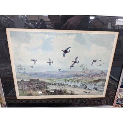 481 - A Helen Bradley signed print, 54cm x 36cm framed, together with a J.C Harrison signed print, 45.5cm ... 